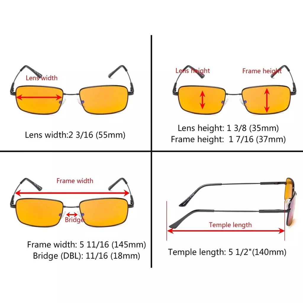 4 Pack Memory Metal Blue Light Blocking Readers DS1701eyekeeper.com