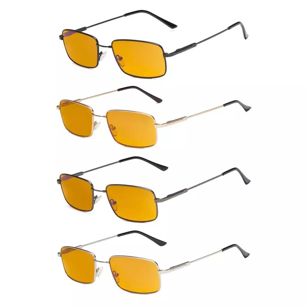 4 Pack Memory Metal Blue Light Blocking Readers DS1701eyekeeper.com