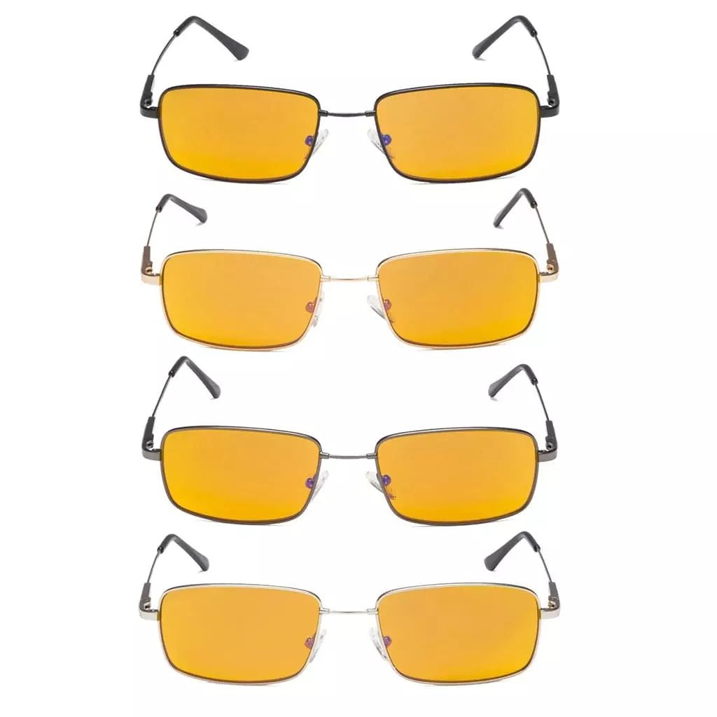 4 Pack Memory Metal Blue Light Blocking Readers DS1701eyekeeper.com
