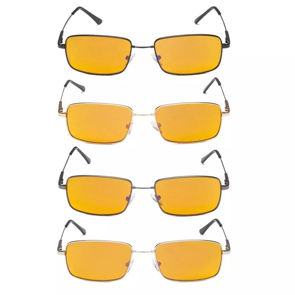 4 Pack Memory Metal Blue Light Blocking Readers DS1701eyekeeper.com