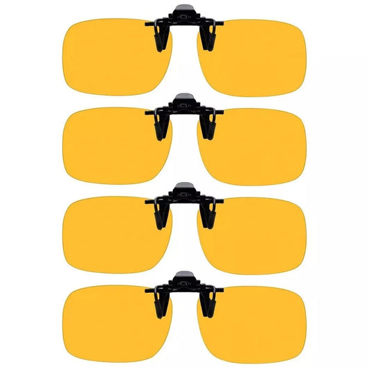 4 Pack Polarized Clip on Flip up Night Driving Glasses JQ3 (58MMX40MM)eyekeeper.com