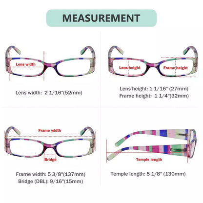 4 Pack Stripe Pattern Stylish Reading Glasses R040Seyekeeper.com