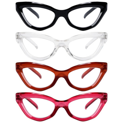 4 Pack Stylish Readers Cat - eye Frame Reading Glasses R2033eyekeeper.com