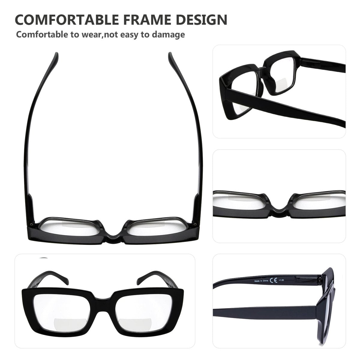 4 Pack Thicker Frame Design Bifocal Reading Glasses BR9107eyekeeper.com