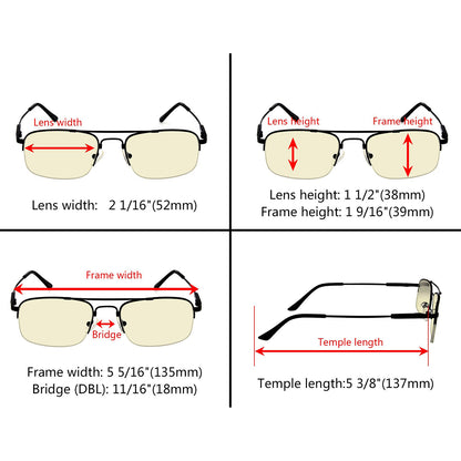 Blue Light Blocking Reading Glasses Dimension