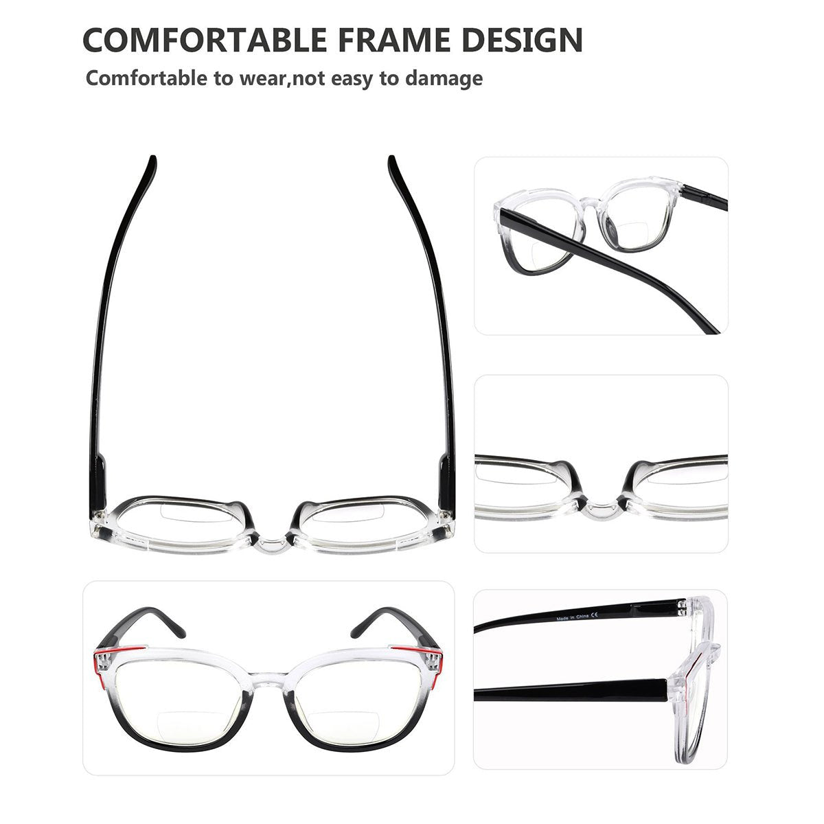 4 Pack Two Tone Bifocal Reading Glasses BR2114eyekeeper.com