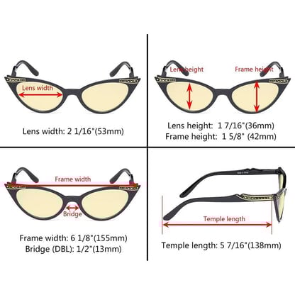5 Pack Cat - eye Blue Light Blocking Eyeglasses TM914eyekeeper.com