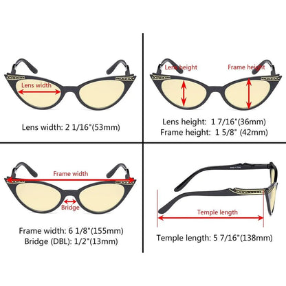 5 Pack Cat - eye Blue Light Blocking Eyeglasses TM914eyekeeper.com