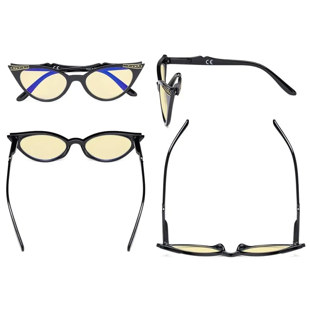 5 Pack Cat - eye Blue Light Blocking Eyeglasses TM914eyekeeper.com