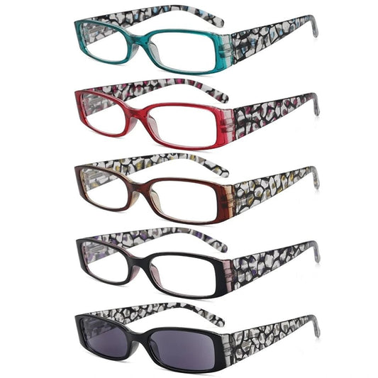 5 Pack Floral Pattern Design Reading Glasses R040Feyekeeper.com