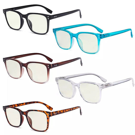 5 Pack Stylish Blue Light Filter Reading Glasses UVRT1804eyekeeper.com