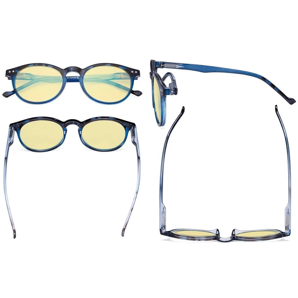 5 Pack Stylish Oval Blue Light Blocking Reading Glasses TM071Feyekeeper.com