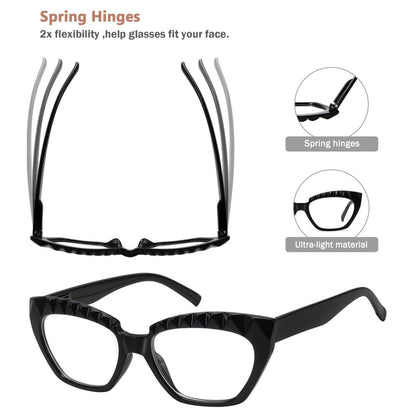 5 Pack Stylish Reading Glasses Cat - eye Readers R2126eyekeeper.com