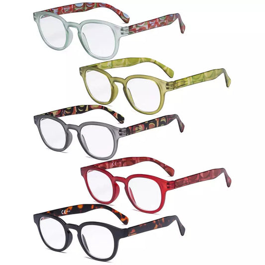 5 Pack Vintage Pattern Design Reading Glasses R124Feyekeeper.com