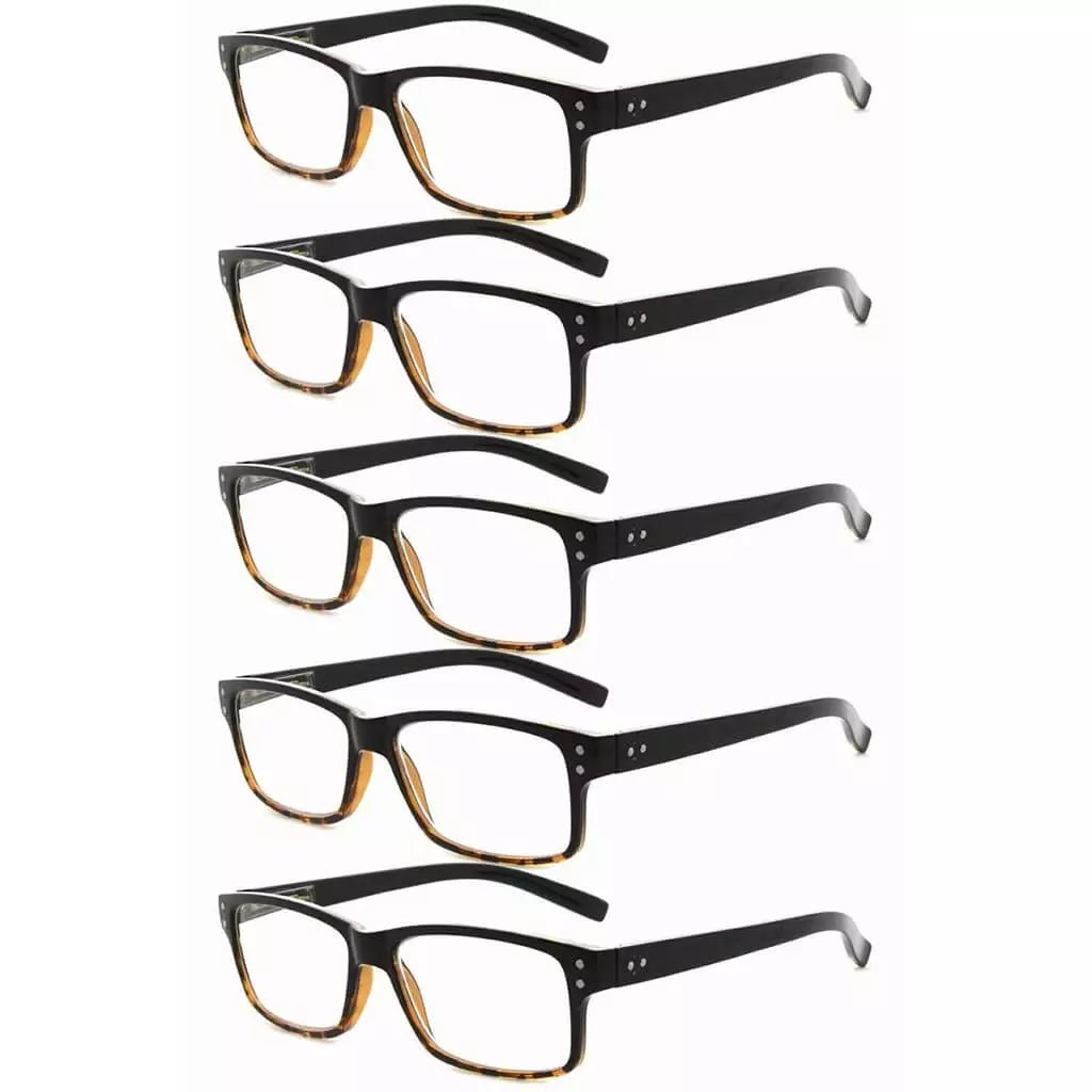 5 Pack Vintage Reading Eyeglasses Classic Readers R032eyekeeper.com