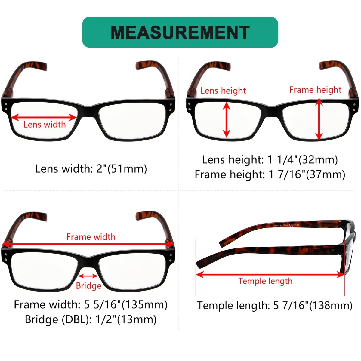 5 Pack Vintage Reading Eyeglasses Classic Readers R032eyekeeper.com