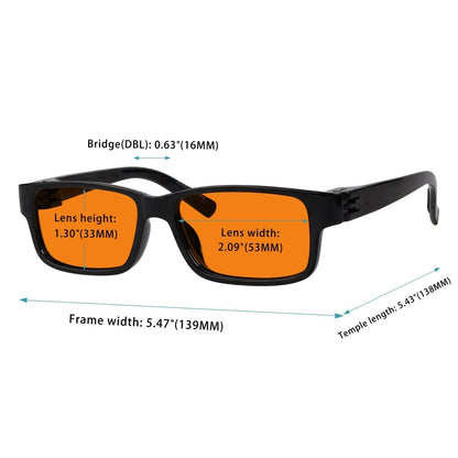 6 Pack 100% Blue Blocking Glasses Orange Lens Metalless Screwless NR032 - B98eyekeeper.com