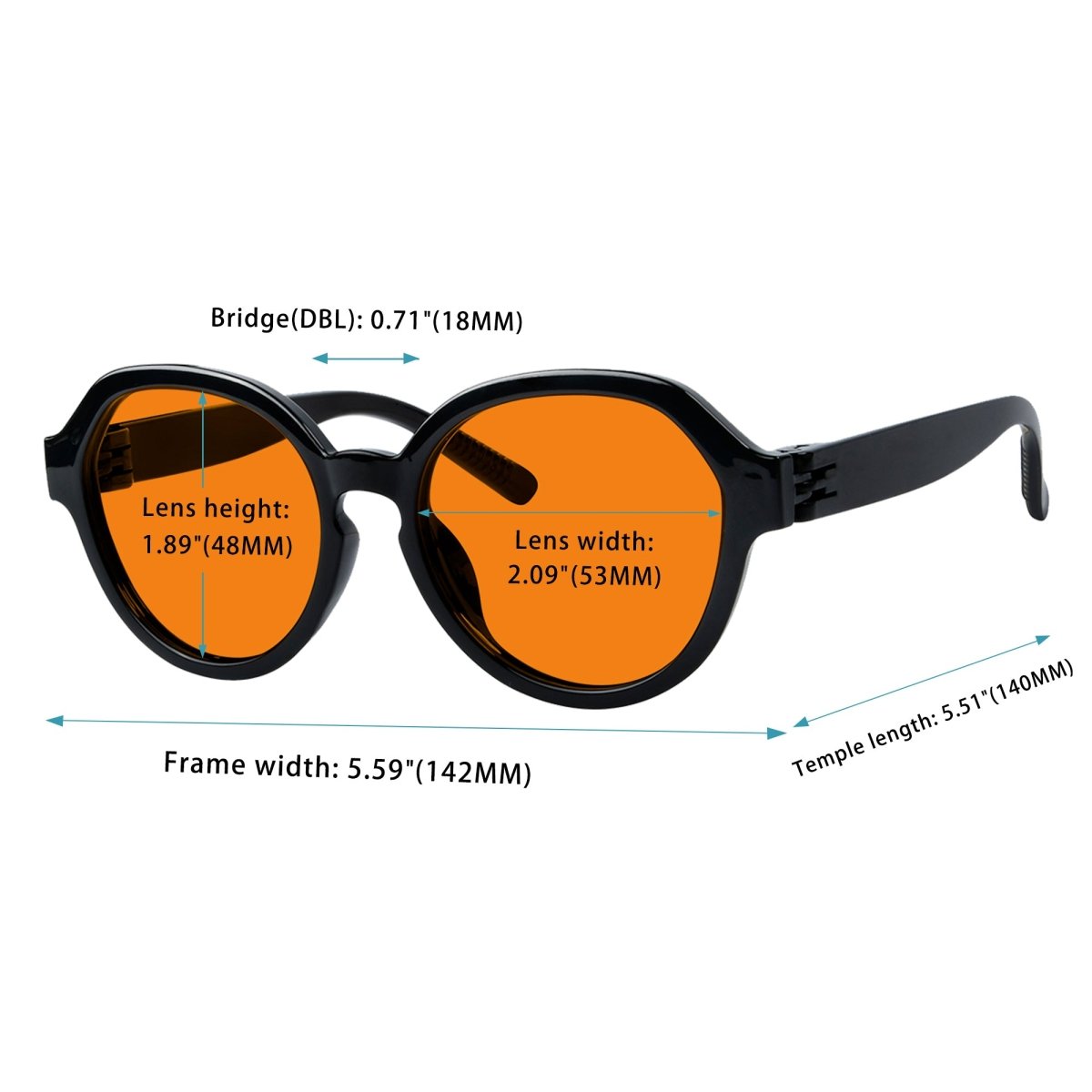 6 Pack 100% Blue Light Blocking Glasses Metalless Screwless Nighttime Eyewear NR2317 - B98eyekeeper.com