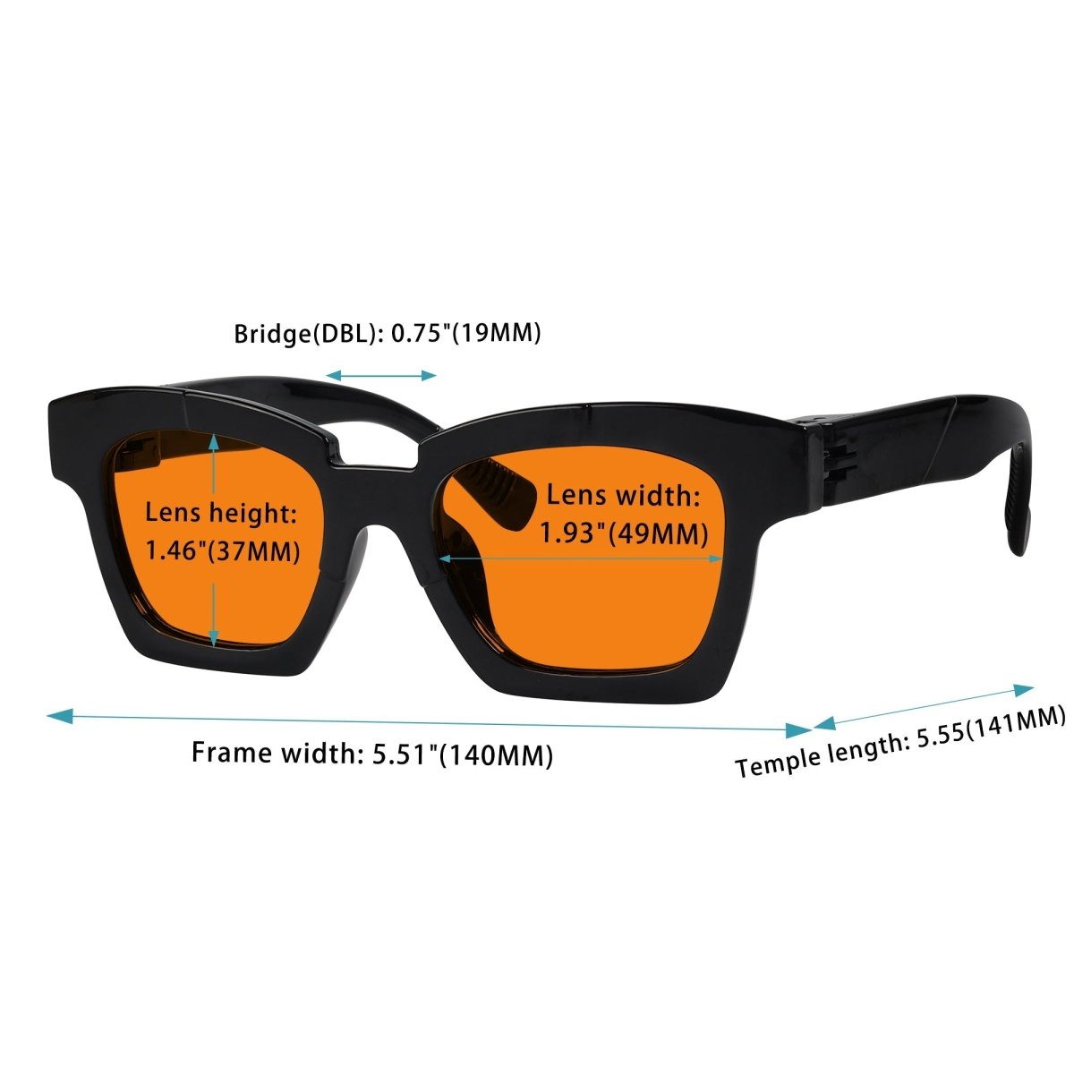 6 Pack 100% Blue Light Blocking Orange Glasses Metalless Screwless NR2019 - B98eyekeeper.com