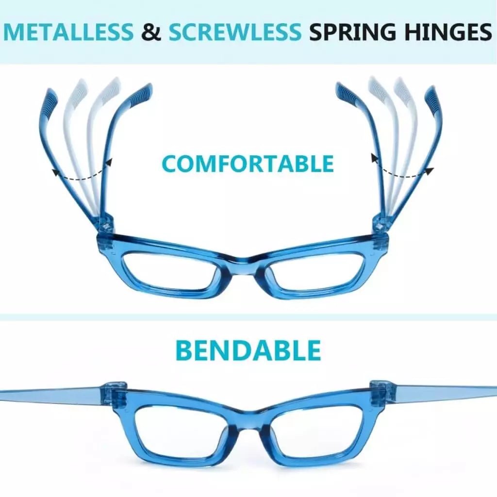 6 Pack Metalless Screwless Thick Frame Reading Glasses R2308eyekeeper.com