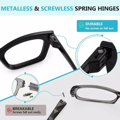 6 Pack Metalless Screwless Thick Frame Reading Glasses R2308eyekeeper.com