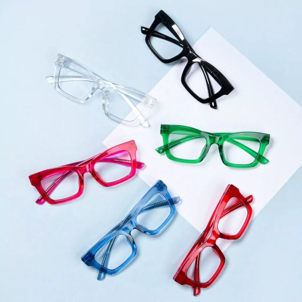 6 Pack Metalless Screwless Thick Frame Reading Glasses R2308eyekeeper.com