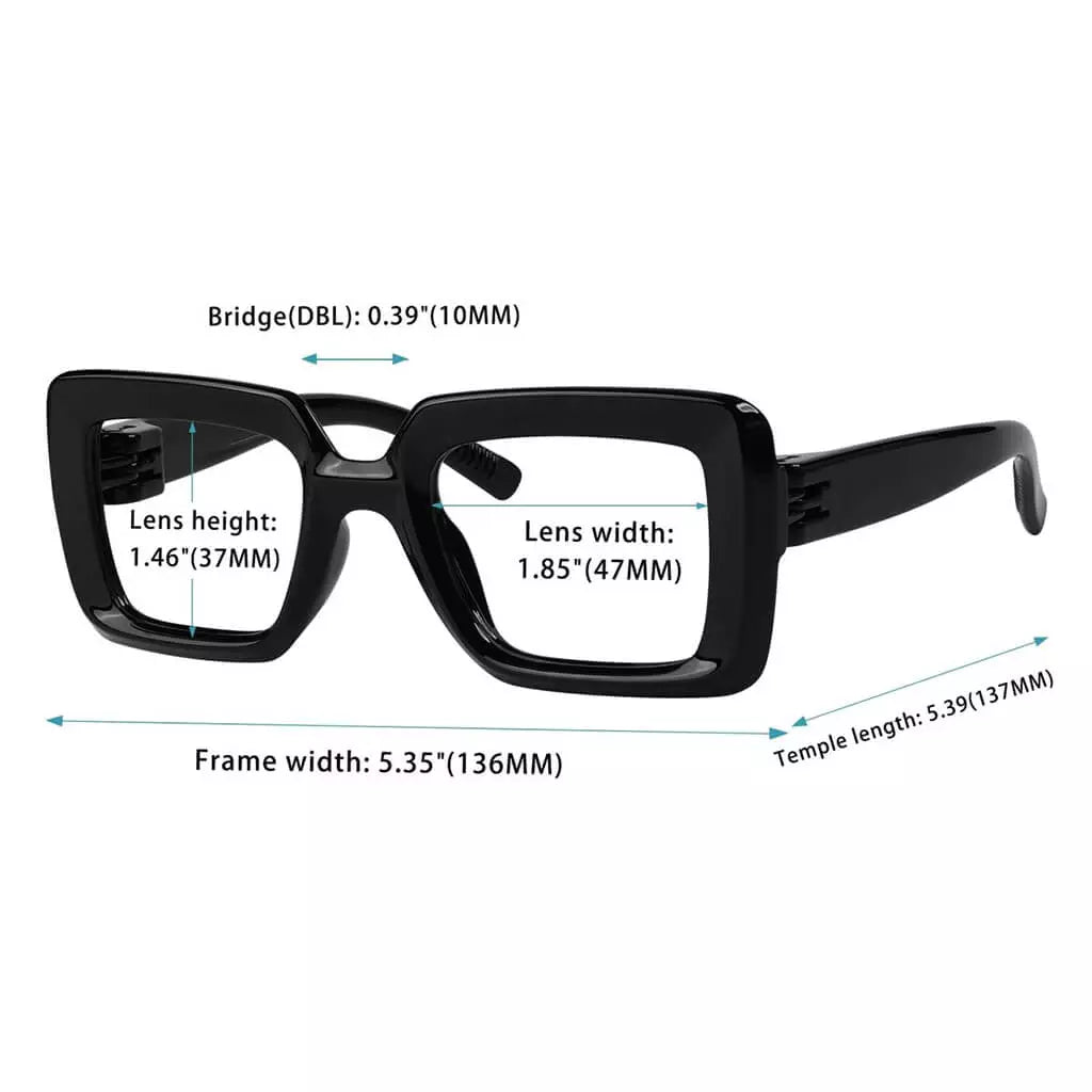 6 Pack Metalless Screwless Thick Spring Hinge Reading Glasses NR2101eyekeeper.com