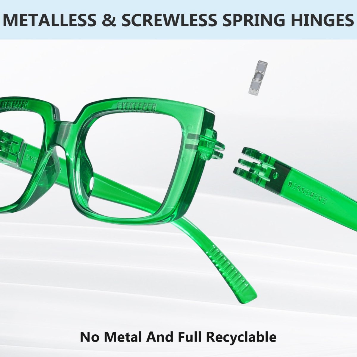 6 Pack Metalless Thicker Spring Hinge Reading Glasses NR9107eyekeeper.com