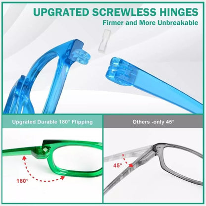 6 Pack Oversized Metalless Screwless Reading Glasses R2144eyekeeper.com