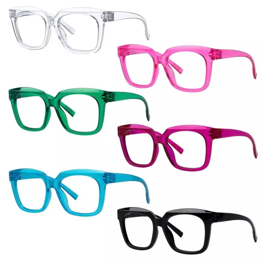 6 Pack Oversized Metalless Screwless Reading Glasses R2144eyekeeper.com