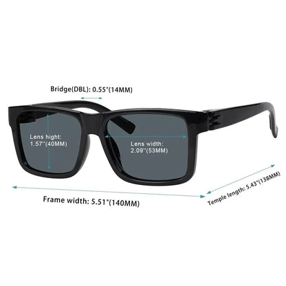 6 Pack Polarized Sunglasses Metalless Screwless Spring Hinge NR2142PLeyekeeper.com