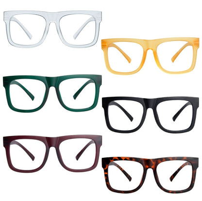 6 Pack Screwless Metalless Oversized Reading Glasses R2316eyekeeper.com