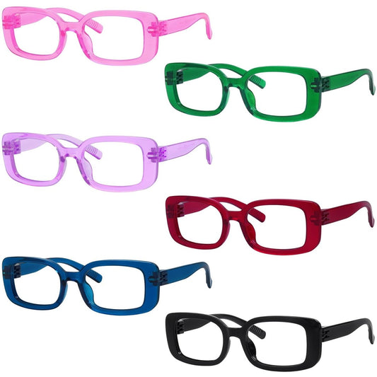 6 Pack Screwless Metalless Spring Hinge Reading Glasses NR2502eyekeeper.com