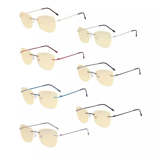7 Pack Cat - eye Blue Light Blocking Reading Glasses TMWK9902eyekeeper.com