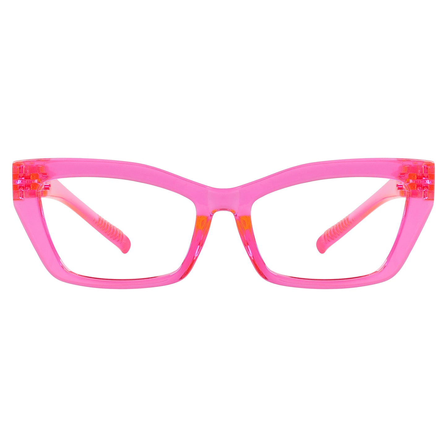 Cat-eye 30% Blue Light Blocking Metalless Screwless Eyeglasses R2516-B15