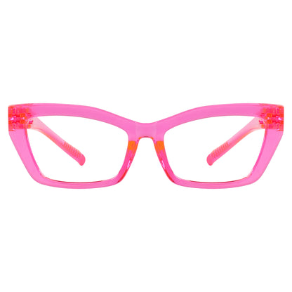 Cat-eye 30% Blue Light Blocking Metalless Screwless Eyeglasses R2516-B15