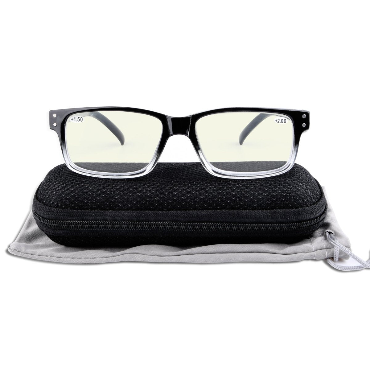 (Must Buy Both Eye) Custom Computer Glasses with Different Power for Each Eye UVPR032 Black Cleareyekeeper.com