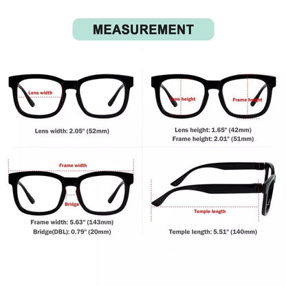 (Must Buy Both Eye) Metalless Screwless Reading Glasses with Different Strength PR033 (Black)eyekeeper.com