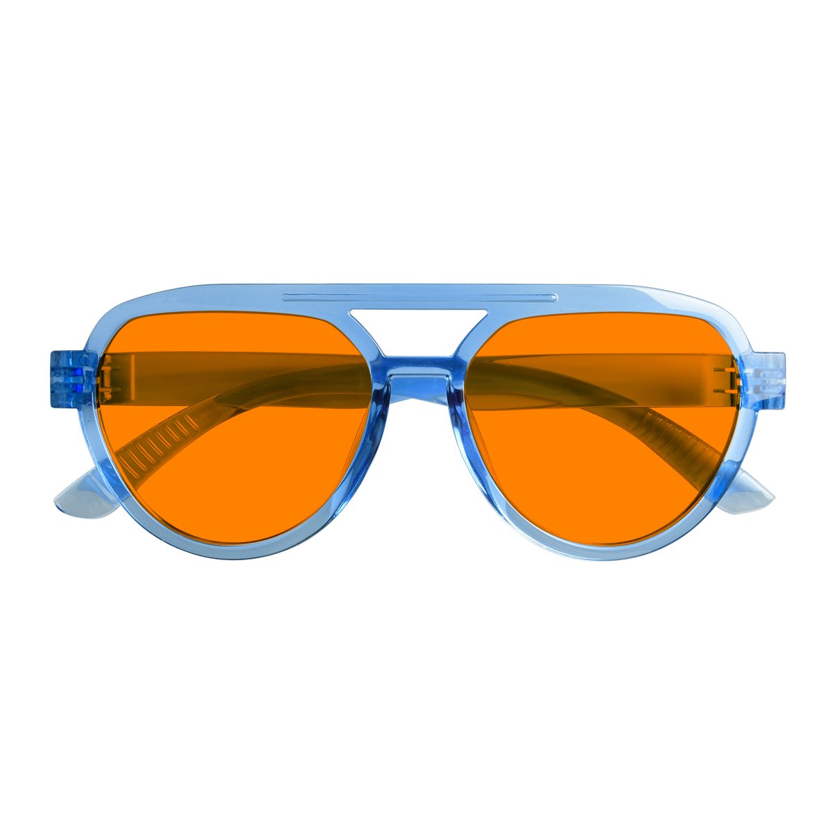 Pilot 100% Blue Blocking Glasses Orange Lens Metalless Screwless R2312 - B98eyekeeper.com