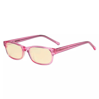 Pink Blue Light Glasses Chic Narrow for Kids K02 - BB60eyekeeper.com