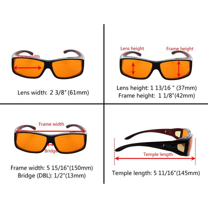 Rectangle Fitover Glasses Blue Light Blocking Eyeglasses DSXM1805eyekeeper.com