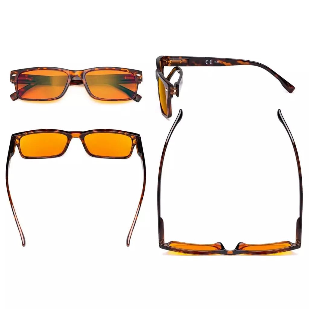 Rectangle Stylish Blue Light Blocking Reading Glasses DS108eyekeeper.com