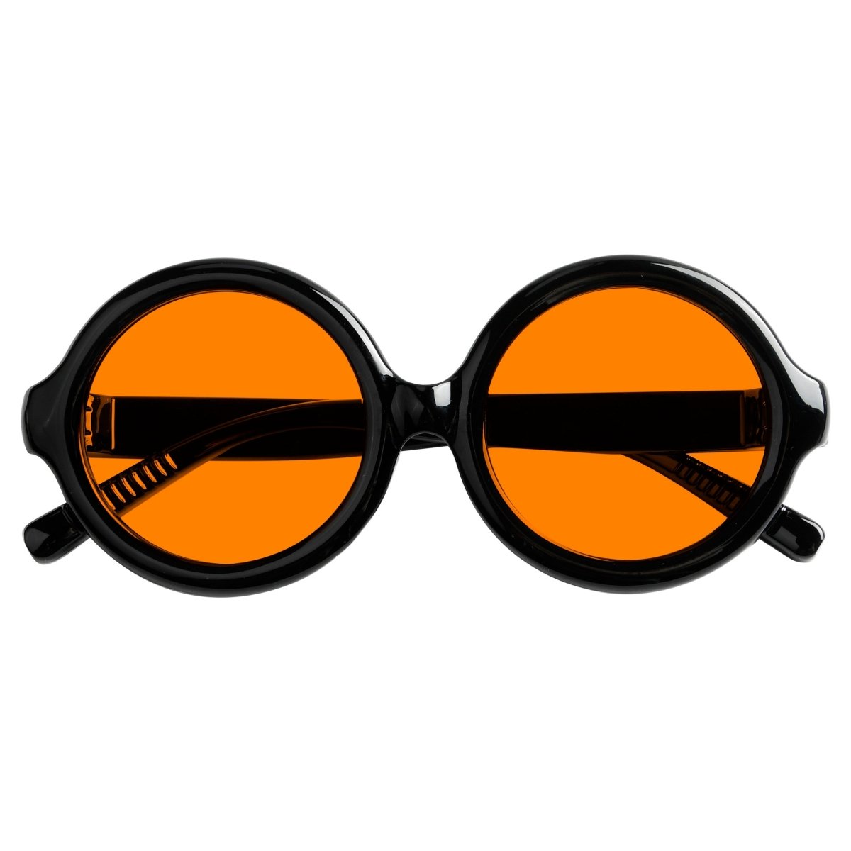 Round 100% Blue Light Blocking Orange Glasses Metalless Screwless R2313 - B98eyekeeper.com