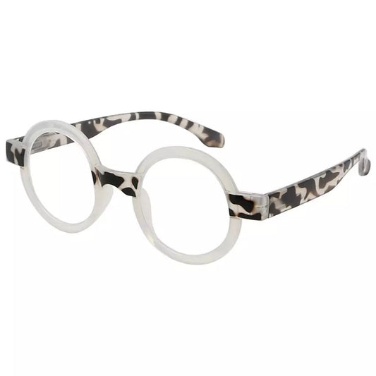 Round Reading Glasses with Tortoise Temples Unique Fun Readers R2007Zeyekeeper.com