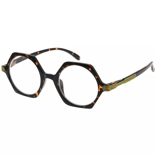 Small Vintage Polygon Reading Glasses Classic Geometric Readers R2009eyekeeper.com