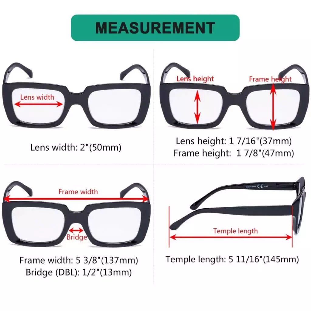 Stylish Reading Glasses Thicker Frame Design Readers R9107 - 1eyekeeper.com