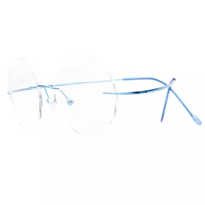 Titanium Frame Rimless Fashion Round Eyewear R15028eyekeeper.com