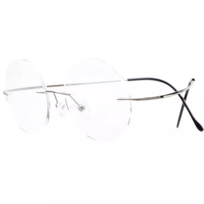 Titanium Frame Rimless Fashion Round Eyewear R15028eyekeeper.com