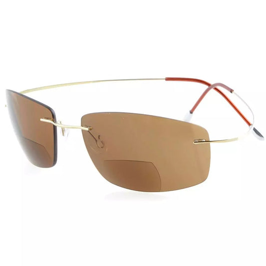 Titanium Rimless Polycarbonate Bifocal Sunglasses PCSG1504eyekeeper.com