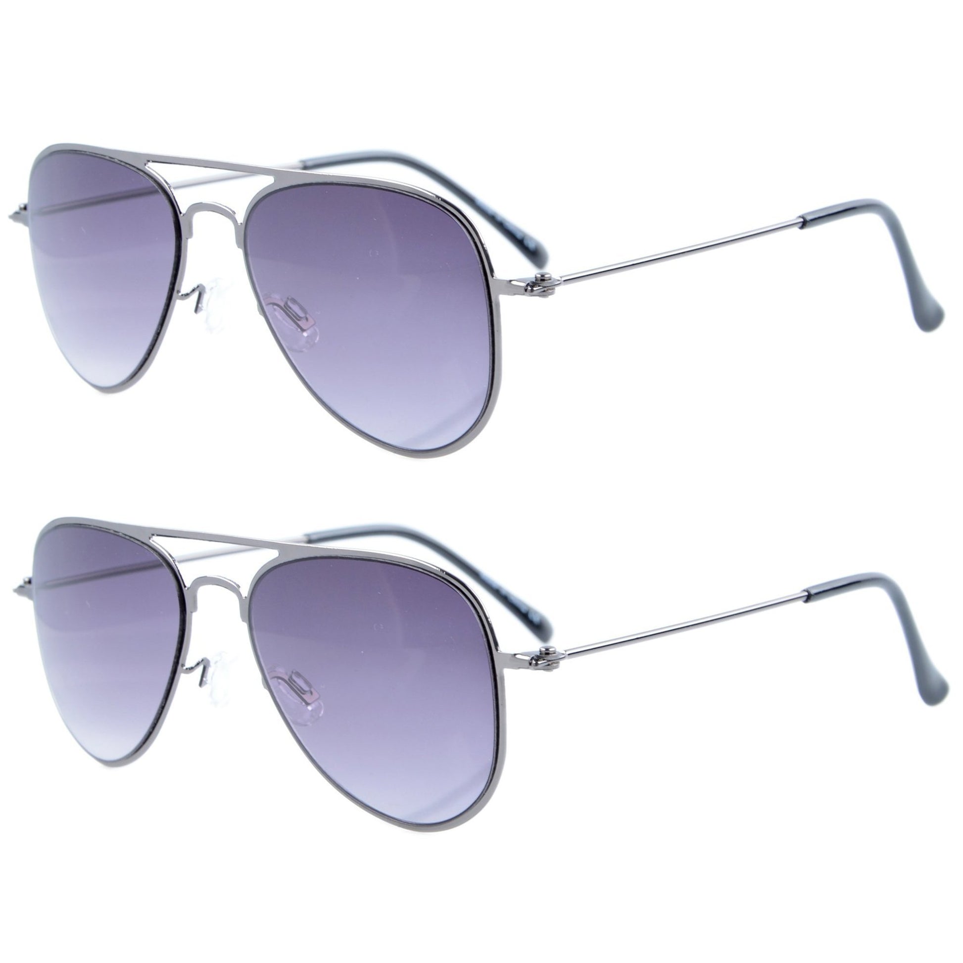 Pilot Sunglasses Gunmetal Grey Lens S15017